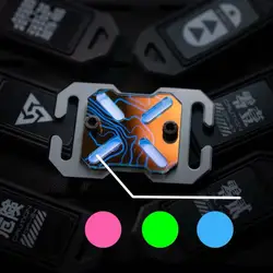 Clip MOLLE de identificación acrílico brillante para mochila táctica