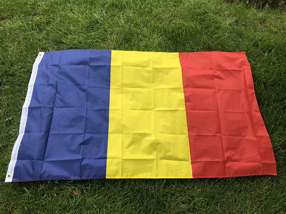 Bandera Rumanía poliéster estilo militar decorativa para colgar - imagen 2