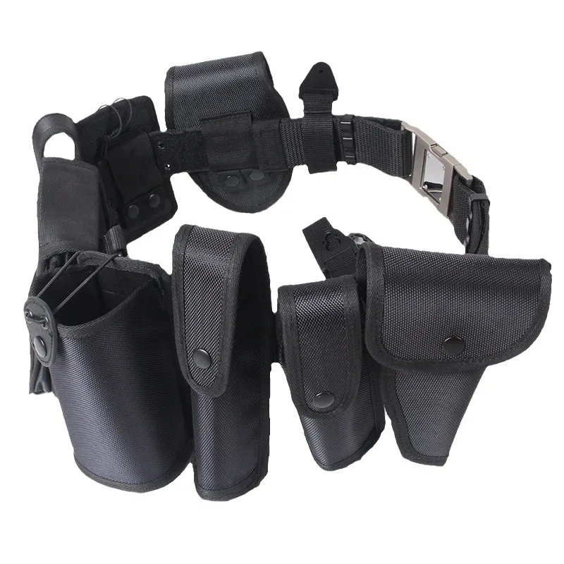 Cinturón táctico negro MOLLE multifunción para outdoor y seguridad - imagen 2