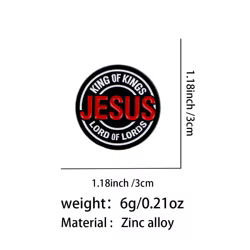 Pin de esmalte Jesús cita religiosa para mochila, gorra y chaqueta
