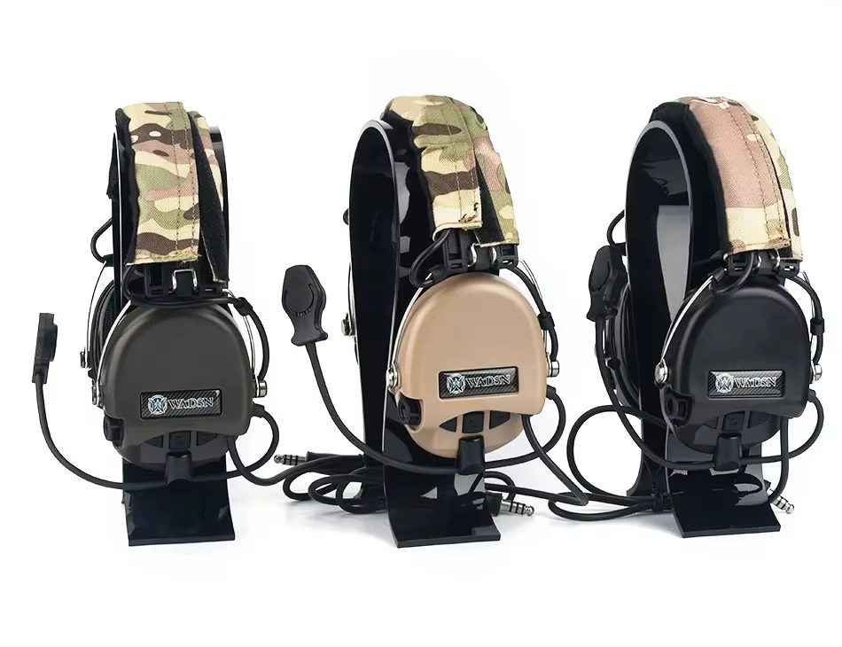 Vista frontal de los auriculares tácticos WADSN MSA Sordin