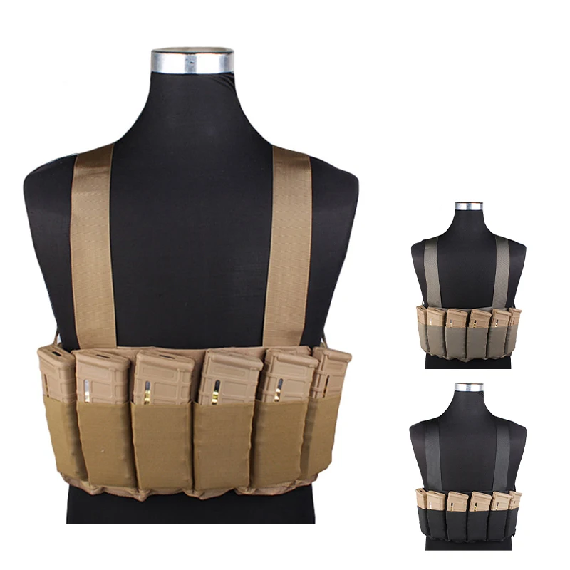Emersongear SCAR-H Chest Rig – Chaleco Táctico 6 bolsillos 5.56 - imagen 3