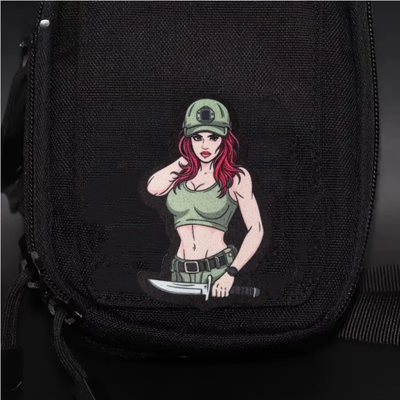 Parche táctico morale girl pelirroja con Velcro - imagen 3