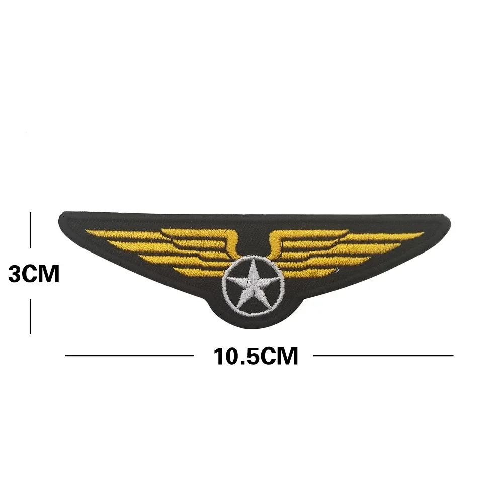 Parche bordado piloto aviación militar – Velcro pecho - imagen 4