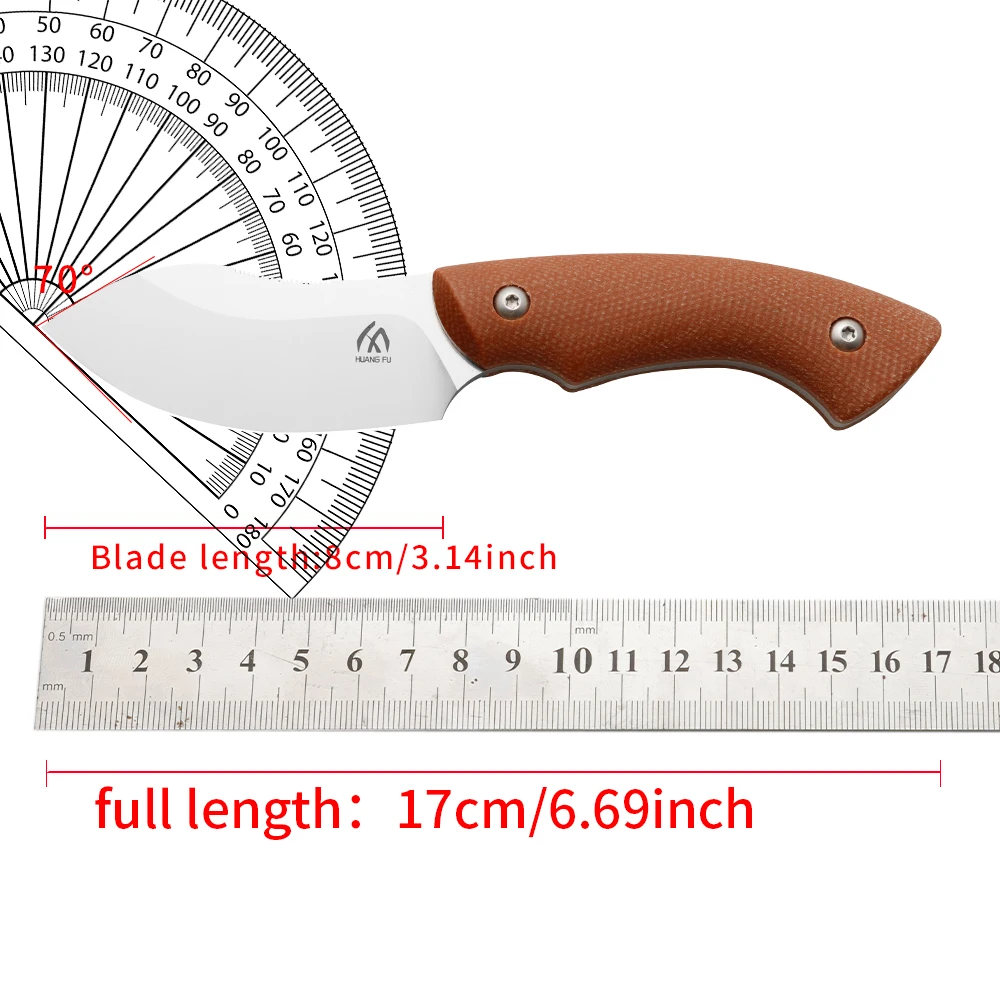Cuchillo fijo táctico de acero portátil para camping y emergencias - imagen 3