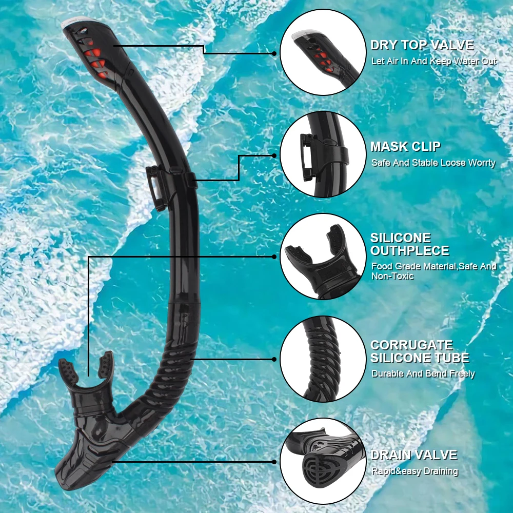 Snorkel profesional para adultos y ninos - Tubo de respiracion - imagen 5