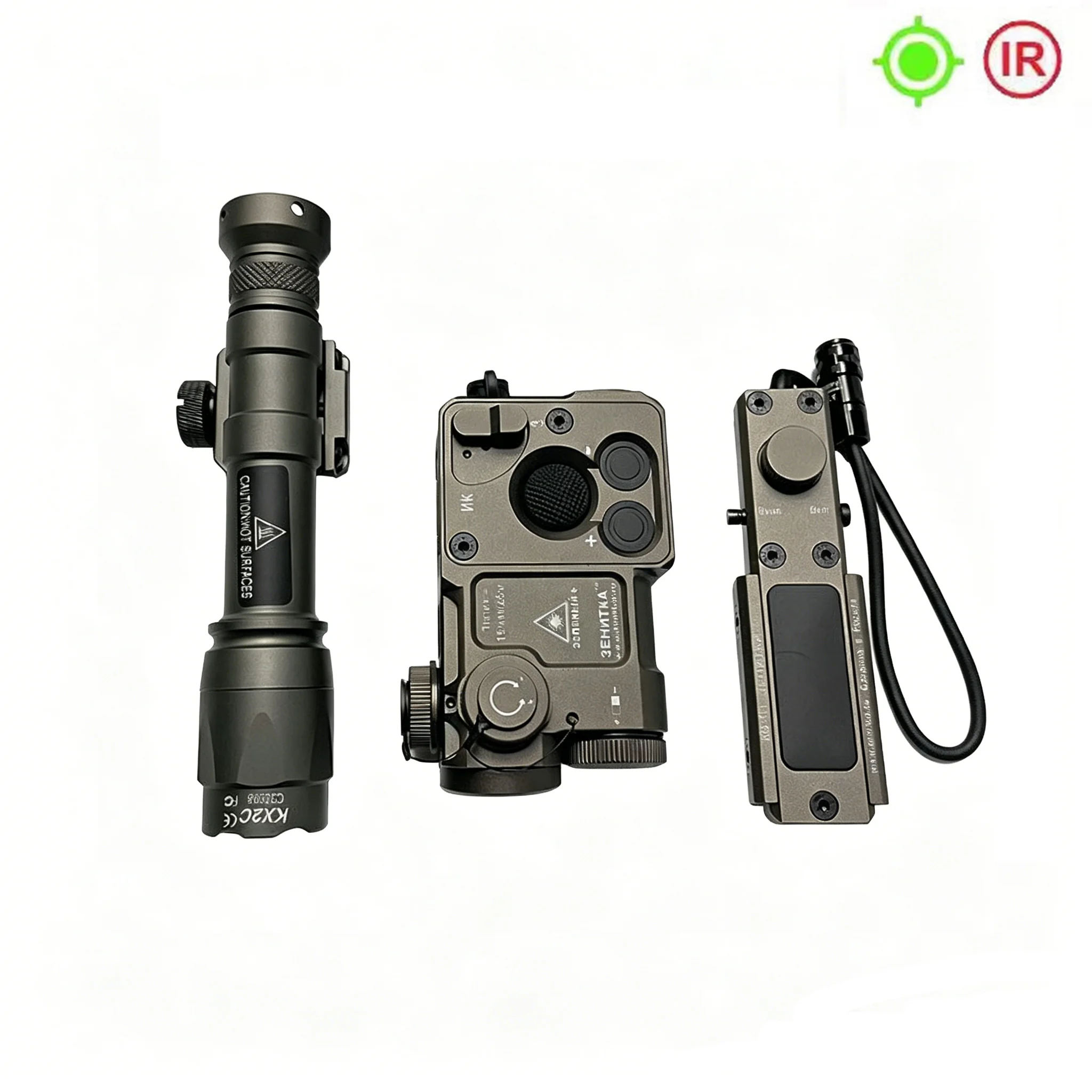 PERST-4 Linterna táctica para armas con láser verde y IR - imagen 2