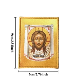 Parche táctico religioso Jesucristo velcro gancho y bucle para chalecos
