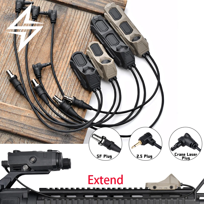 WADSN interruptor remoto táctico con botón presión y doble función