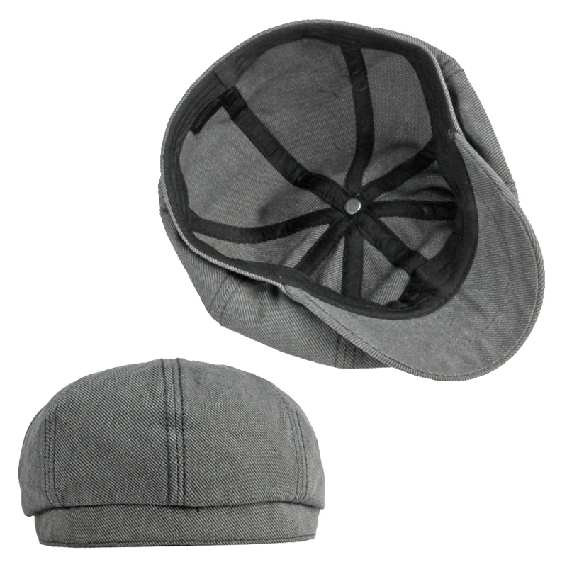 Gorra octogonal de algodón tipo boina, espiga sólida británica - imagen 5