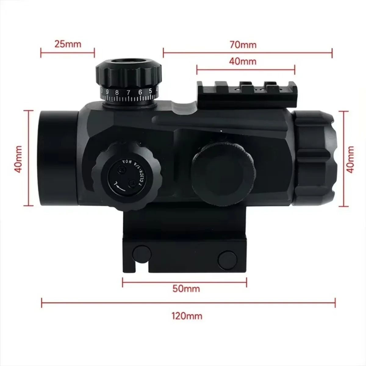 Mira Telescópica Táctica 1x35A Punto Rojo/Verde – Picatinny 20mm - imagen 4