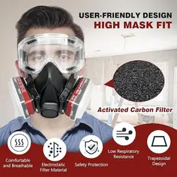 Respirador media cara 6200 para vapores y gases químicos