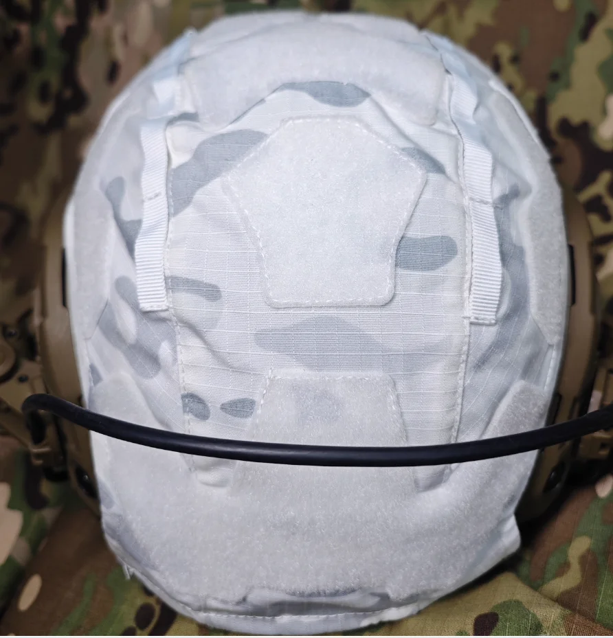 Funda para casco táctico SF camuflaje nieve cubierta tela rápido - imagen 4