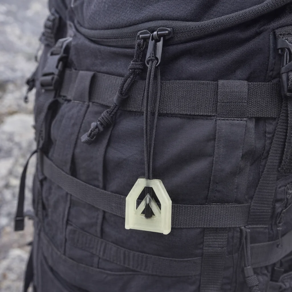 Cremallera táctica luminosa con tirador de cuerda y funda TPU - imagen 2