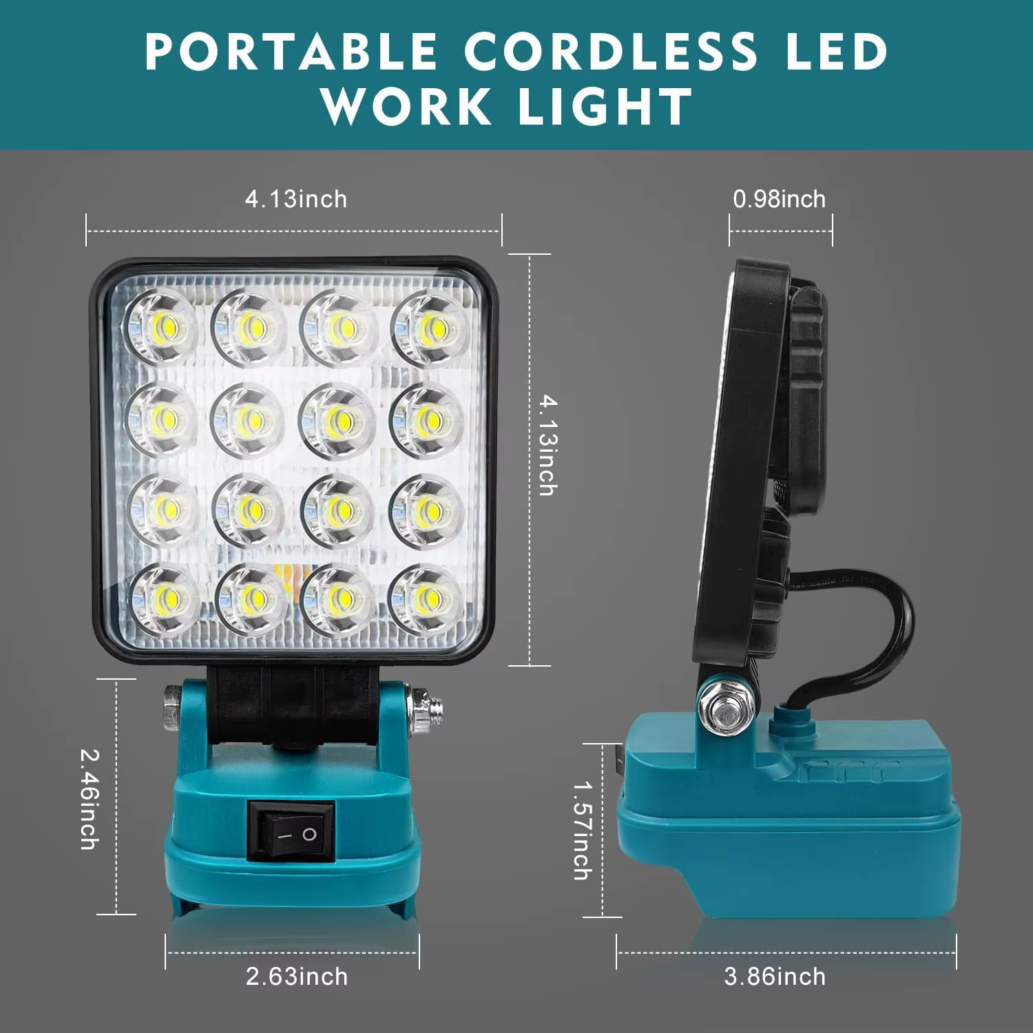 Lámpara de trabajo LED Makita inalámbrica con USB sin batería - imagen 5