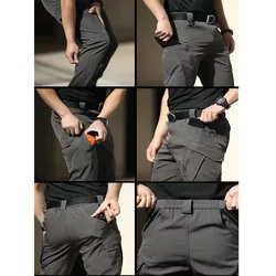 Pantalones tácticos elásticos de secado rápido para hombre