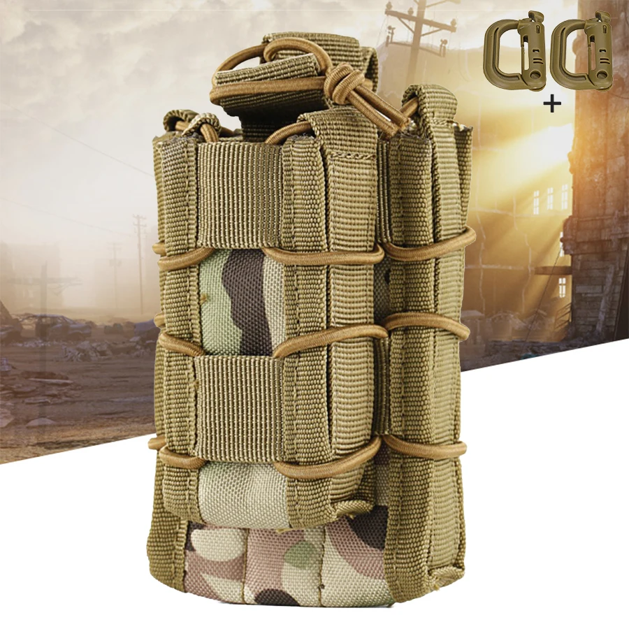 Bolsa táctica MOLLE doble con cuerda elástica ajustable para exterior - imagen 5