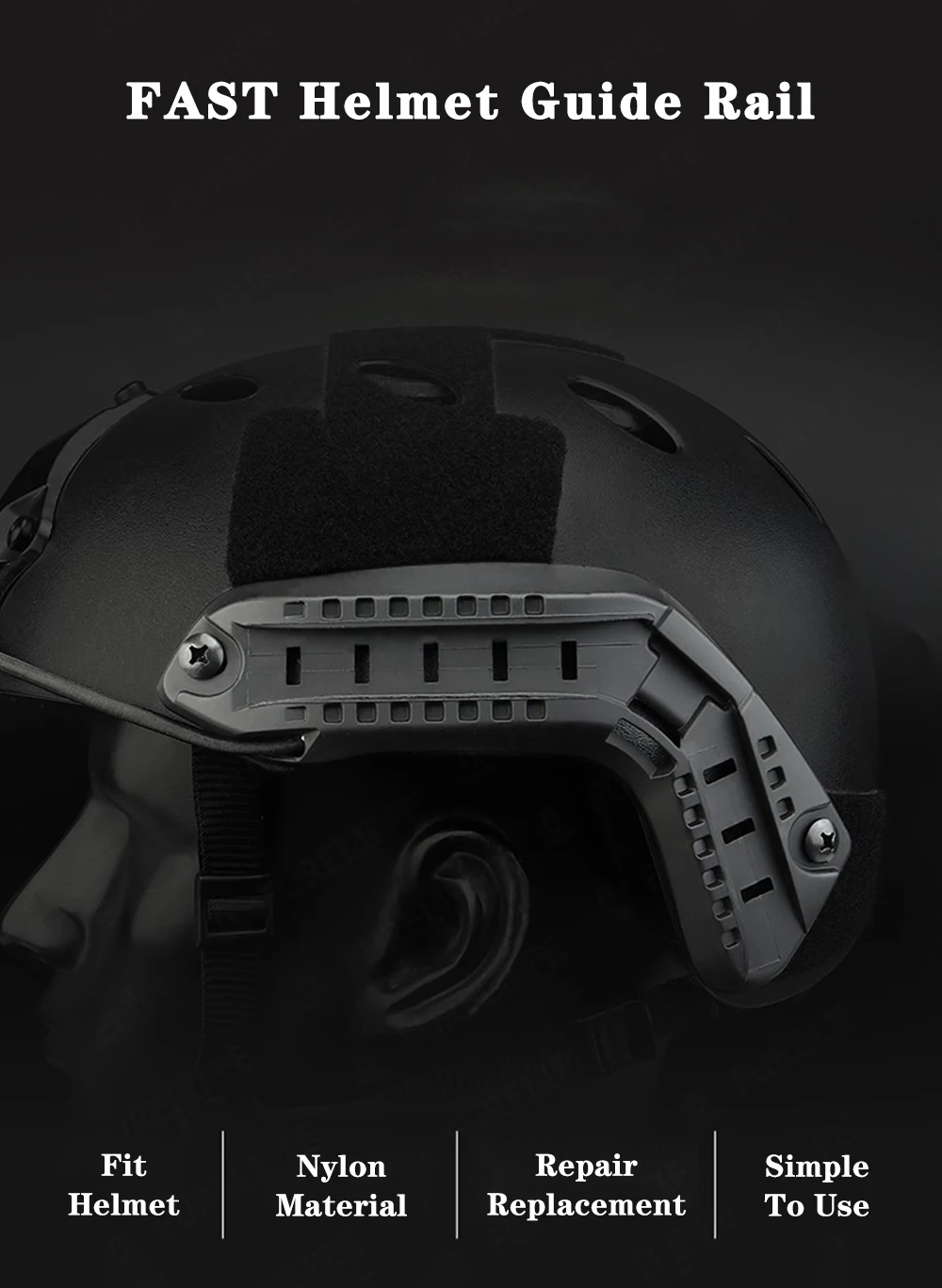 Soporte de riel ARC para casco táctico