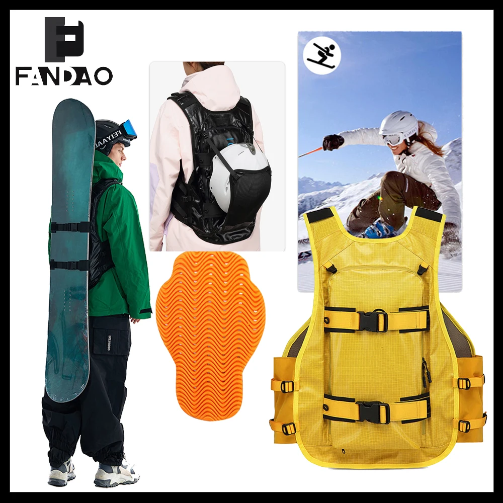 Mochila táctica para esquí y snowboard con panel trasero protector - imagen 3