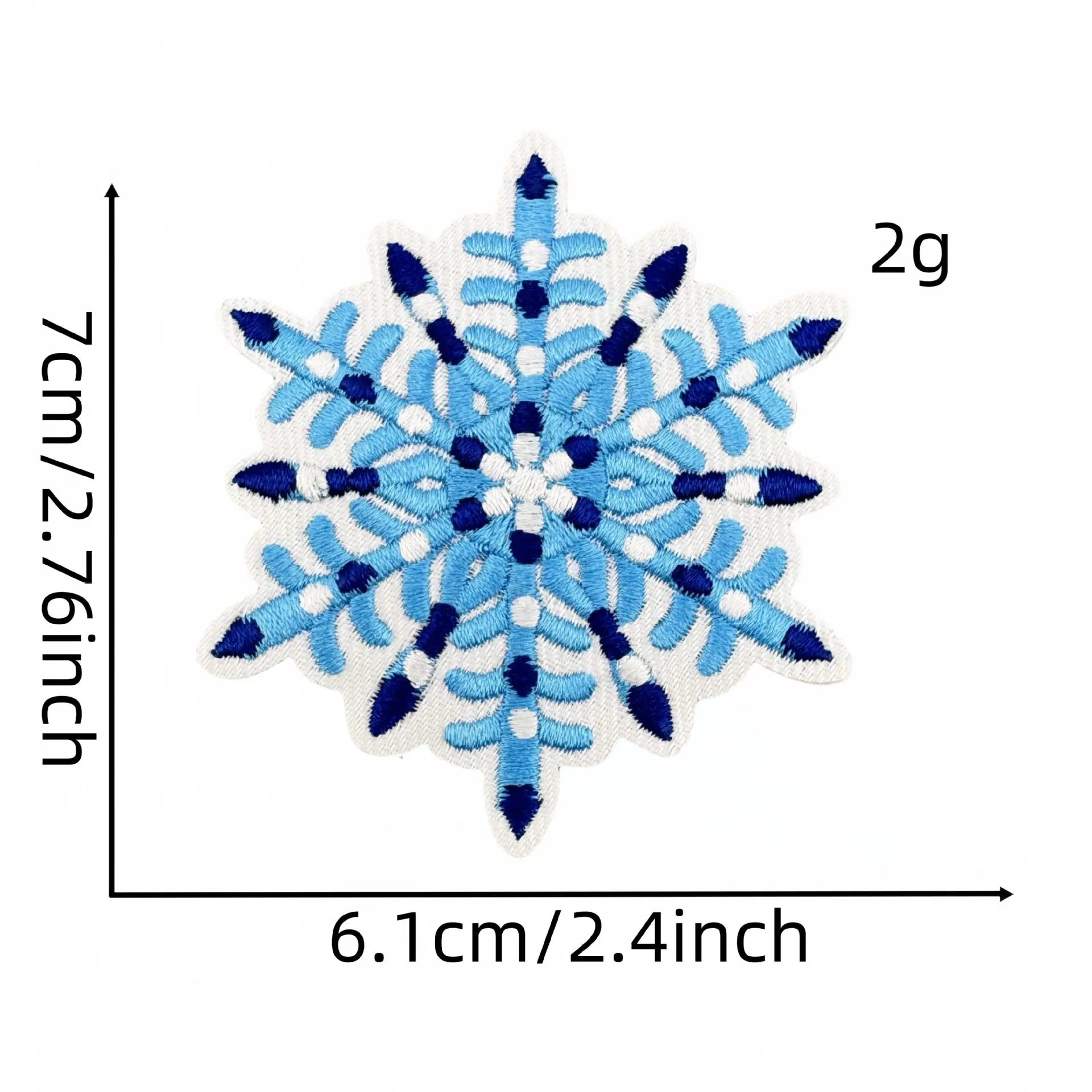 Parche térmico para planchar copos de nieve azul y rosa adhesivo - imagen 2