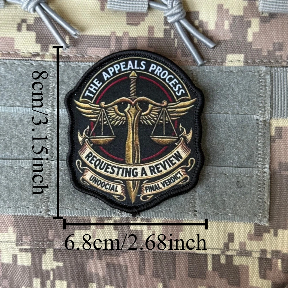 Parche táctico con velcro e insignia de la Balanza