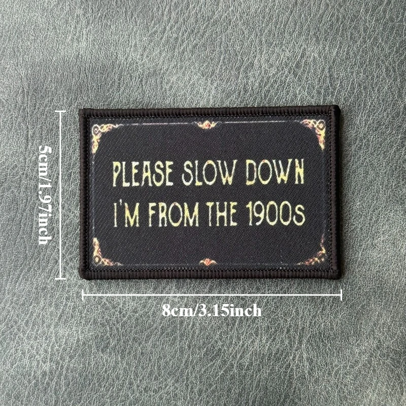 Parche táctico con frase años 1900 – velcro para mochila - imagen 4