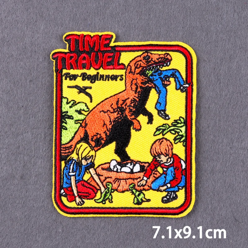 Parche bordado termoadhesivo dinosaurio aventura para ropa - imagen 3