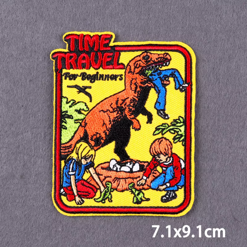 Parche bordado termoadhesivo dinosaurio aventura para ropa - imagen 3