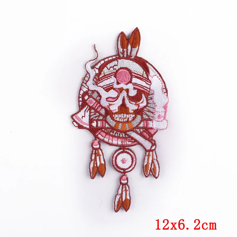 Parche bordado bruja indio calavera terror para planchar ropa vaqueros - imagen 5