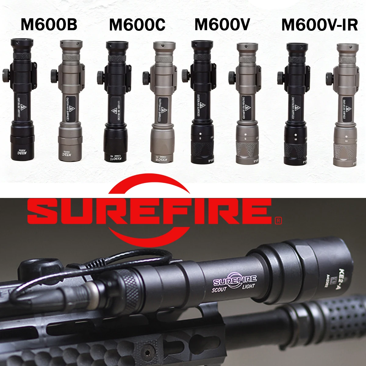 SureFire M600 linterna táctica IR con riel Picatinny