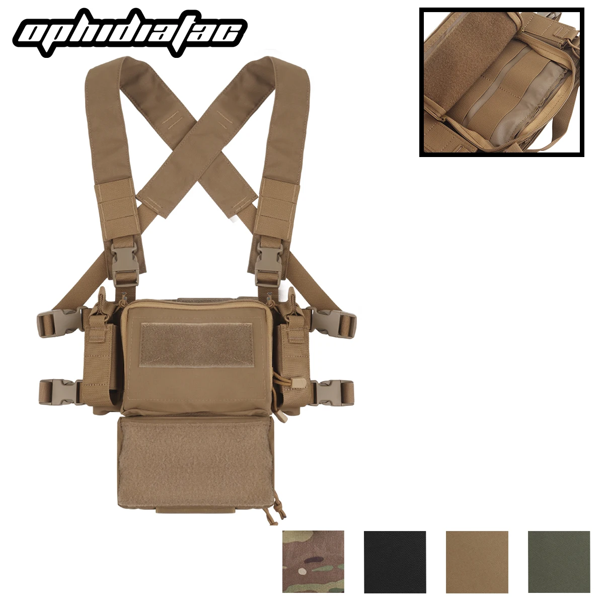 OPHIDIANTAC Arnés táctico desmontable para pecho con bolsa expandible - imagen 5