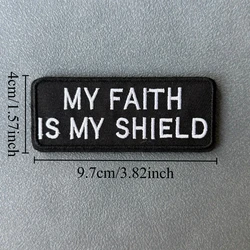 Parche táctico MI FE ES MI ESCUDO con gancho y bucle