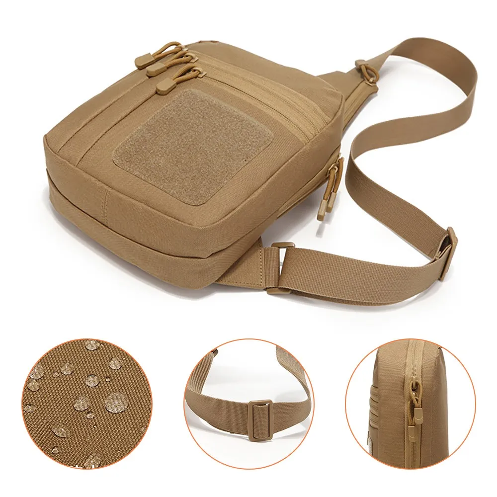 Bolsa táctica pecho MOLLE con funda para pistola – EDC caza - imagen 2