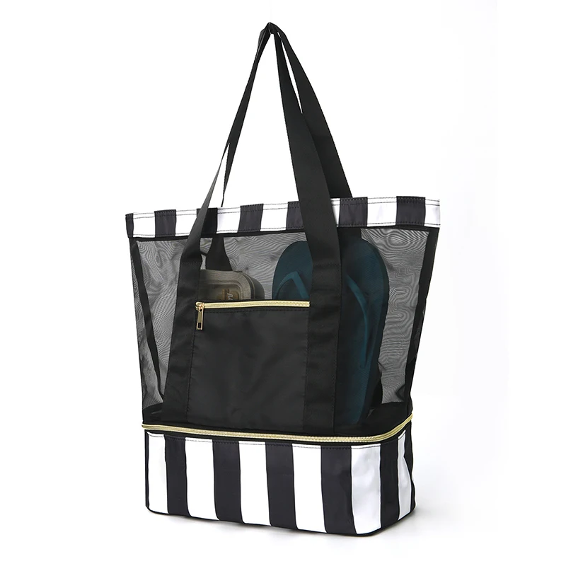 Bolso de playa transparente malla doble capa multifuncional - imagen 5