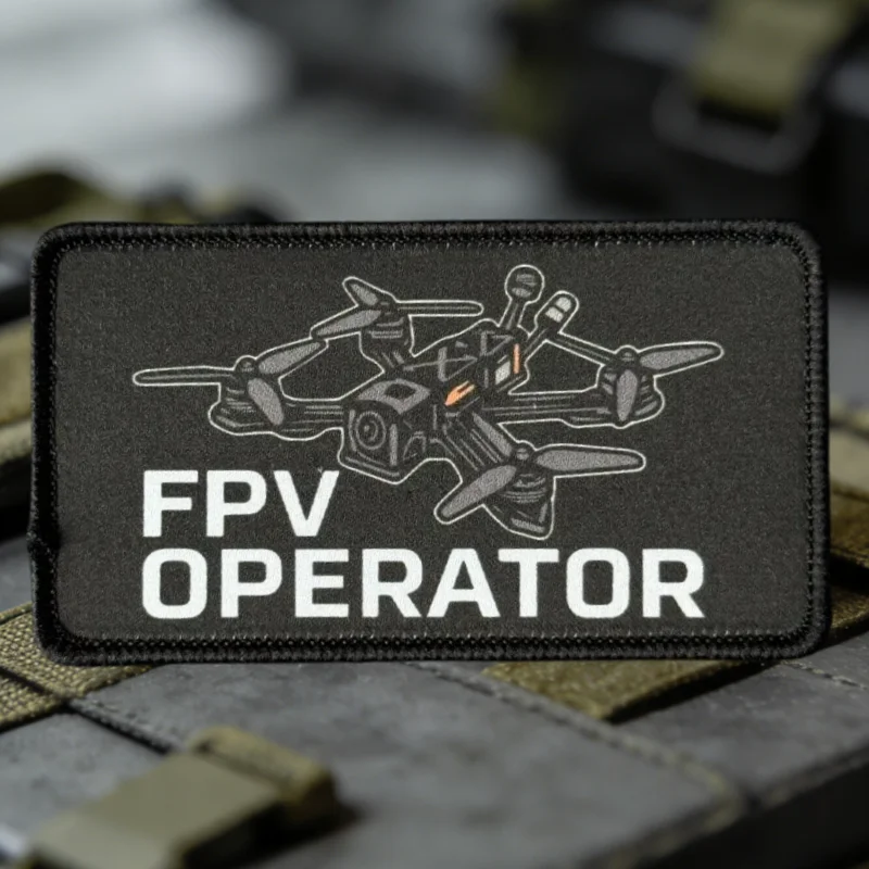 Parche FPV operador con gancho y bucle para mochila táctica MOLLE - imagen 3
