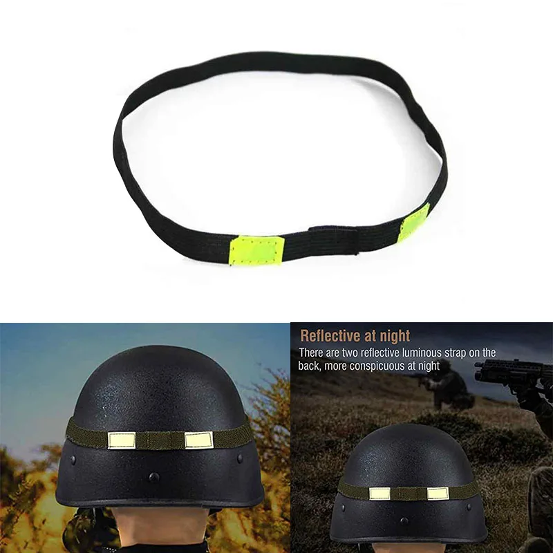 Correa táctica puesta en casco mostrando ajuste