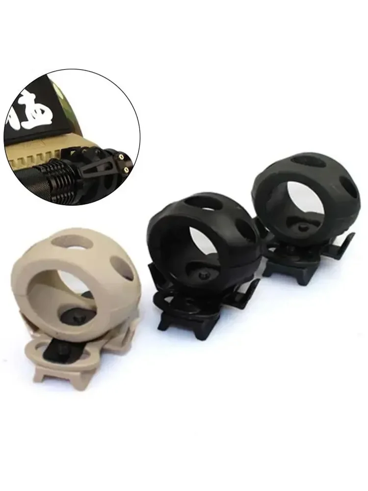 Clip de linterna para casco en rieles