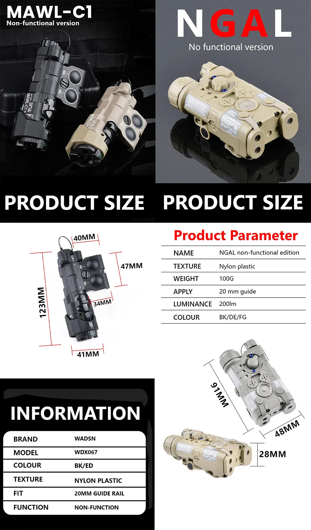 Indicador táctico de nylon para airsoft con apariencia táctica