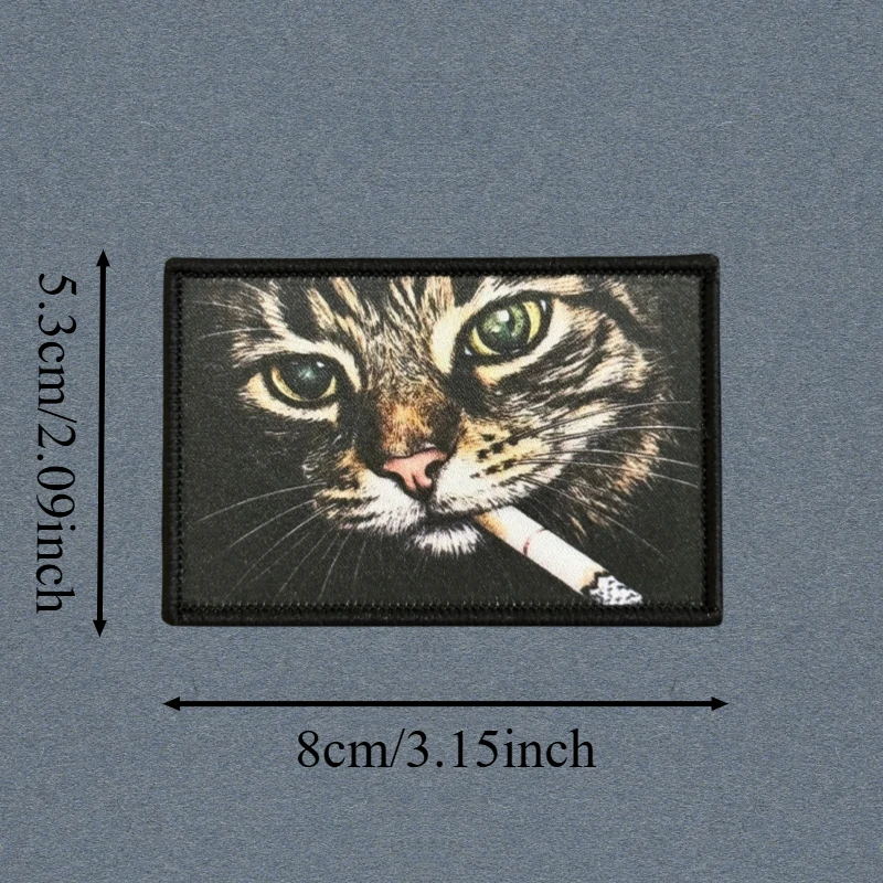 Parches tácticos de gato con gancho y bucle para mochilas