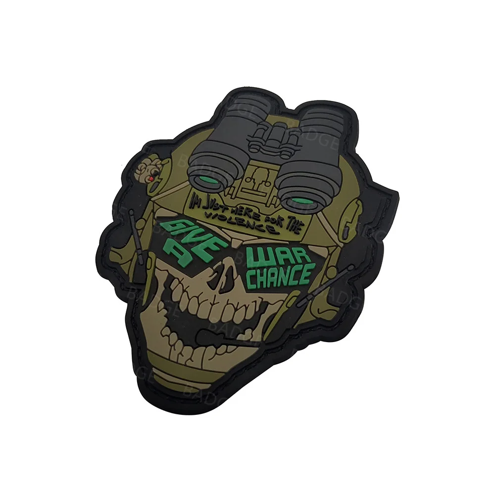 Parche táctico PVC calavera – Insignia adhesiva militar - imagen 4