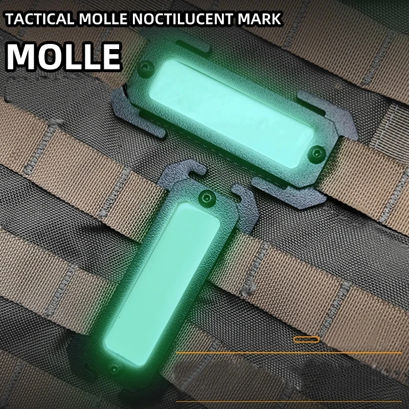Hebilla luminosa nocturna MOLLE para chalecos tácticos y mochilas - imagen 5