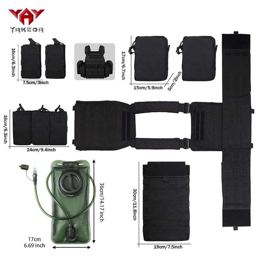Chaleco táctico YAKEDA exterior con alojamiento para bolsa de agua - imagen 4