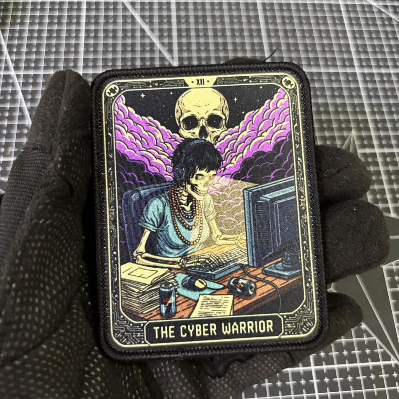Parche táctico moral gancho y bucle tarot El Colgado militar - imagen 5