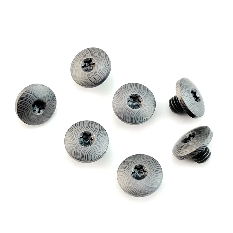Accesorios para cuchillo de acero Damasco: herrajes mango Torx - imagen 3