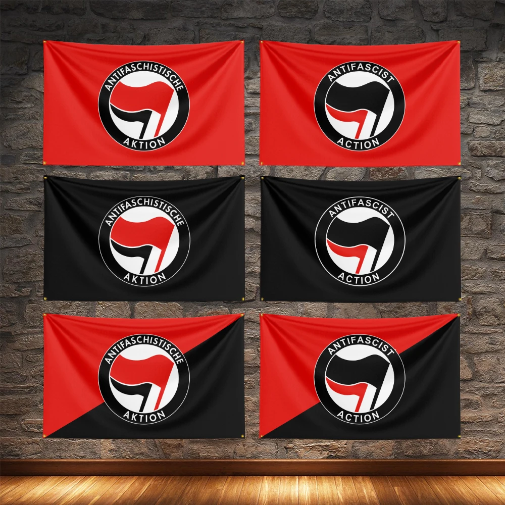 Bandera de tela antifascista para decoración y eventos - imagen 5