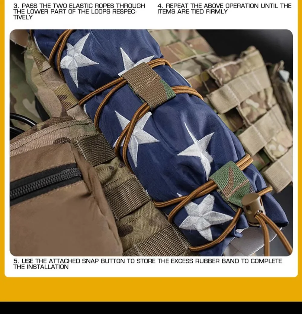 Correas elásticas de fijación MOLLE para chalecos tácticos - imagen 3