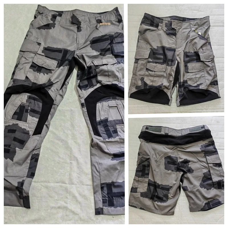 Pantalones cortos tácticos T-BLOCK City gris ripstop transpirables - imagen 3