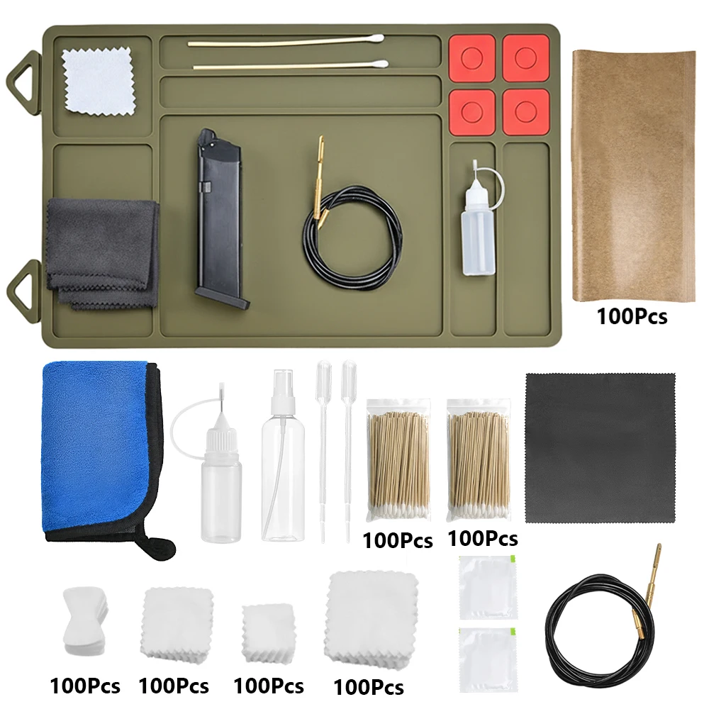 Kit de limpieza de armas tácticas con tapete magnético