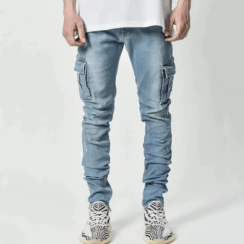 Pantalón Cargo táctico negro para hombre con bolsillos - imagen 2