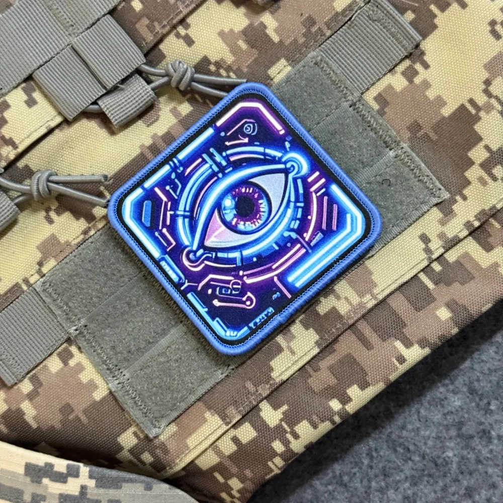 Parche táctico morale punk circuito futurista velcro para mochila - imagen 4